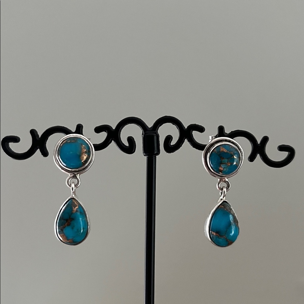 Turquoise Sterling Silver Post Earrings